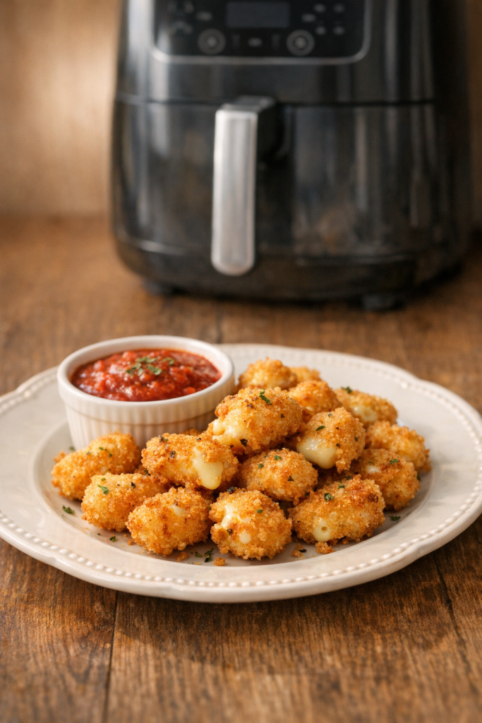 Air Fryer Cheese Curds with Marinara Sauce