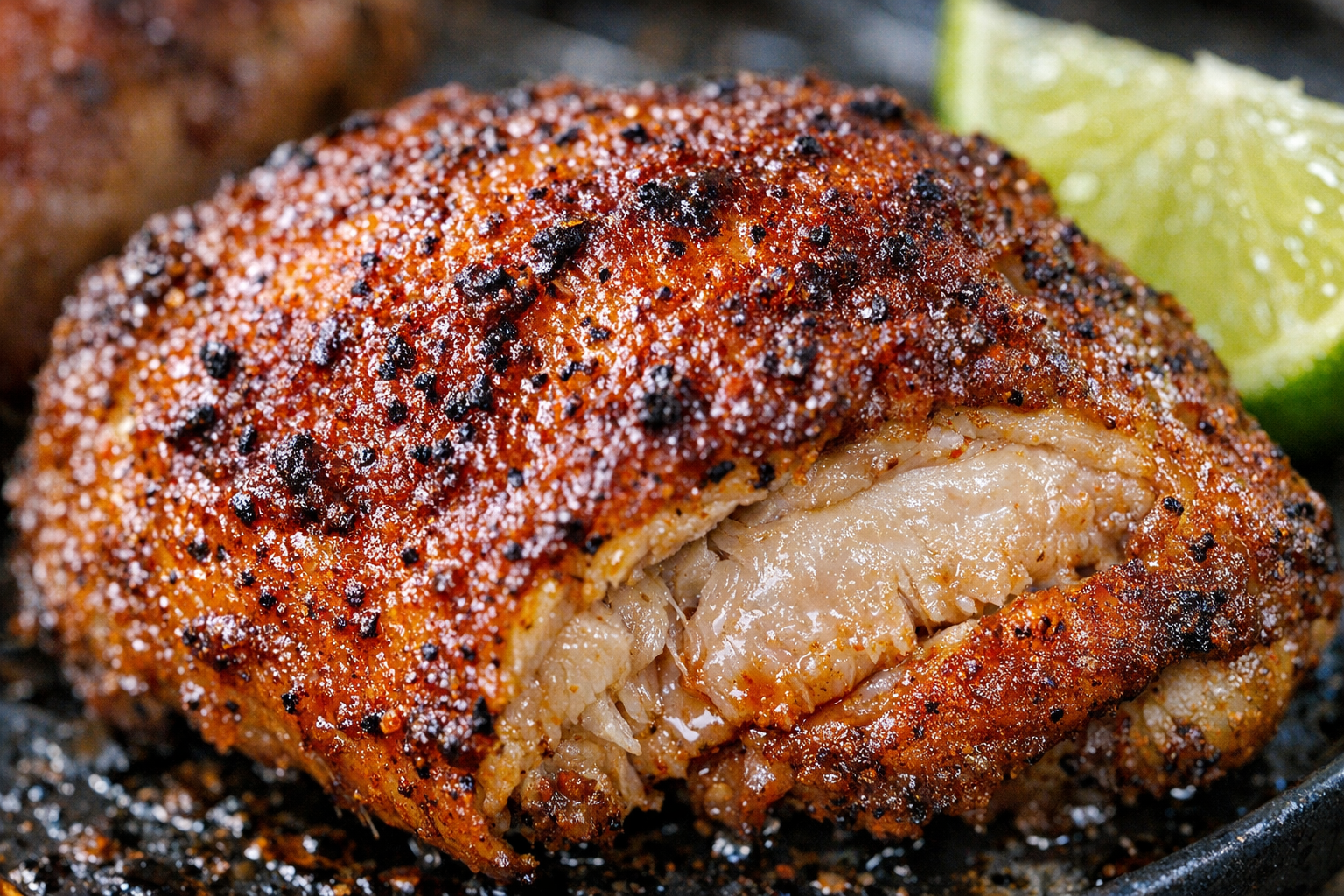 Air Fryer Chicken Thighs with Smoked Paprika & Lime