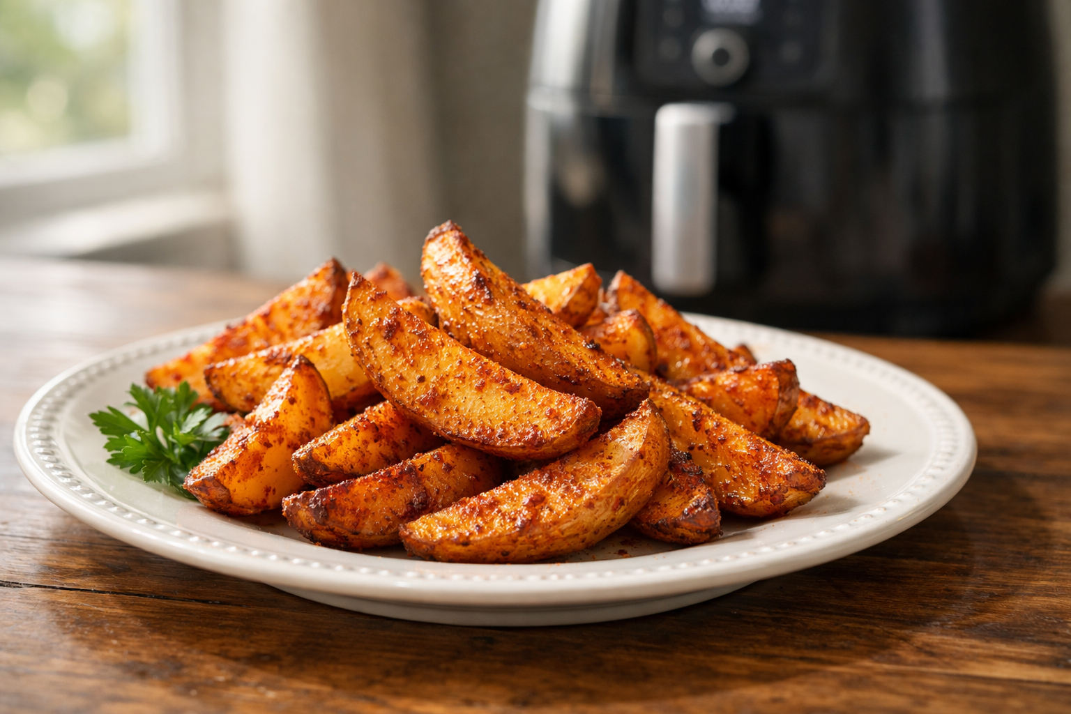 Air Fryer Crispy Potato Wedges with Smoked Paprika