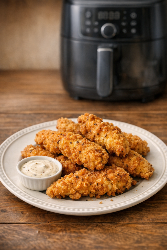 Air Fryer Crispy Chicken Tenders with Buttermilk Seasoning
