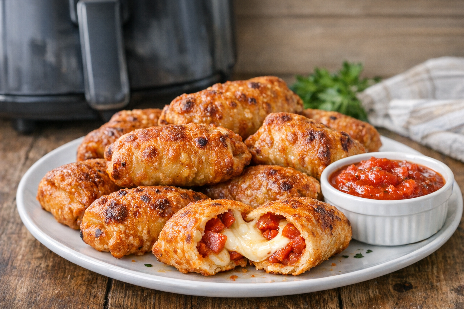 Air Fryer Pepperoni Pizza Rolls (Homemade & Crispy)