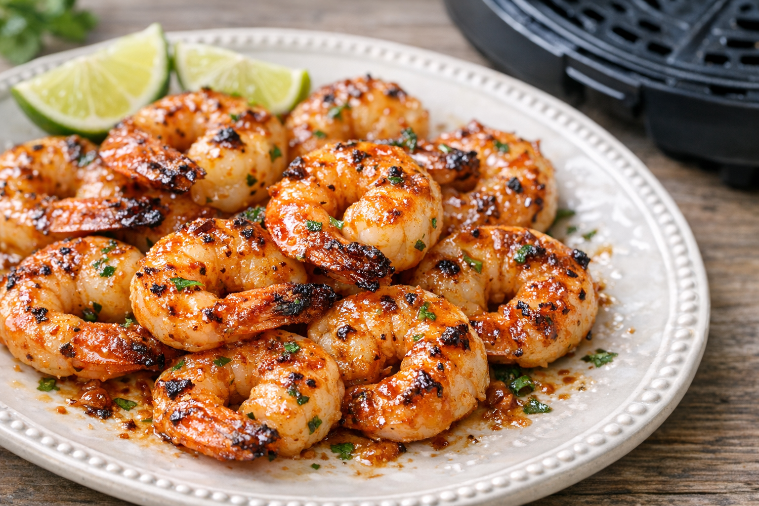 Air Fryer Shrimp with Chili Lime Marinade