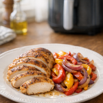 Air Fryer Chicken Breast with Roasted Bell Peppers Air Fryer Chicken Breast with Roasted Bell Peppers
