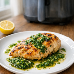Air Fryer Chicken Breast with Fresh Parsley Pistou