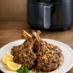 Air Fryer Lamb Chops with Garlic and Herb Crust