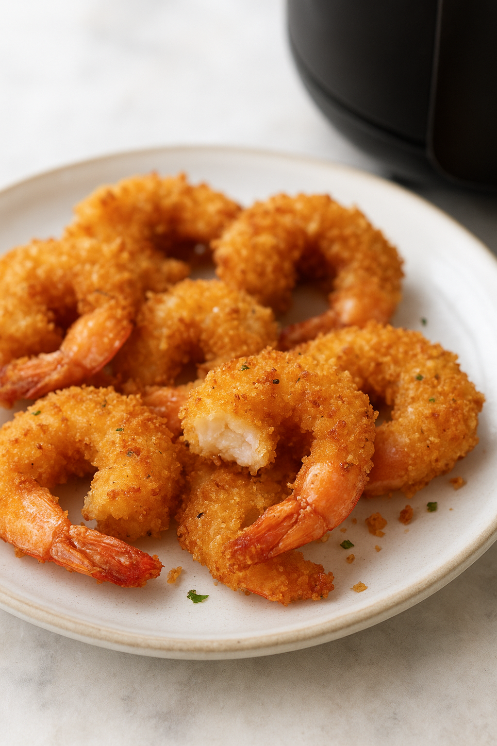 Air Fryer Shrimp with Buttered Panko Crust