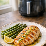 Air Fryer Chicken Breast with Asparagus and Lemon Butter Air Fryer Chicken Breast with Asparagus and Lemon Butter