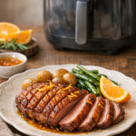Air Fryer Duck Breast with Orange Zest and Honey