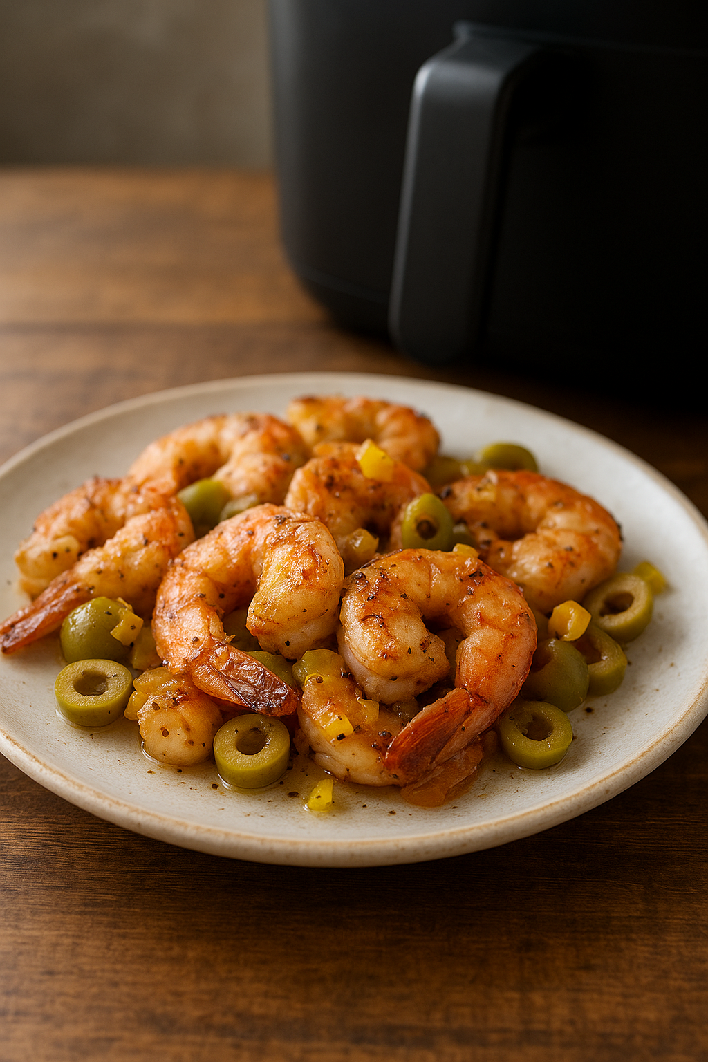 Air Fryer Shrimp with Preserved Lemon & Olives