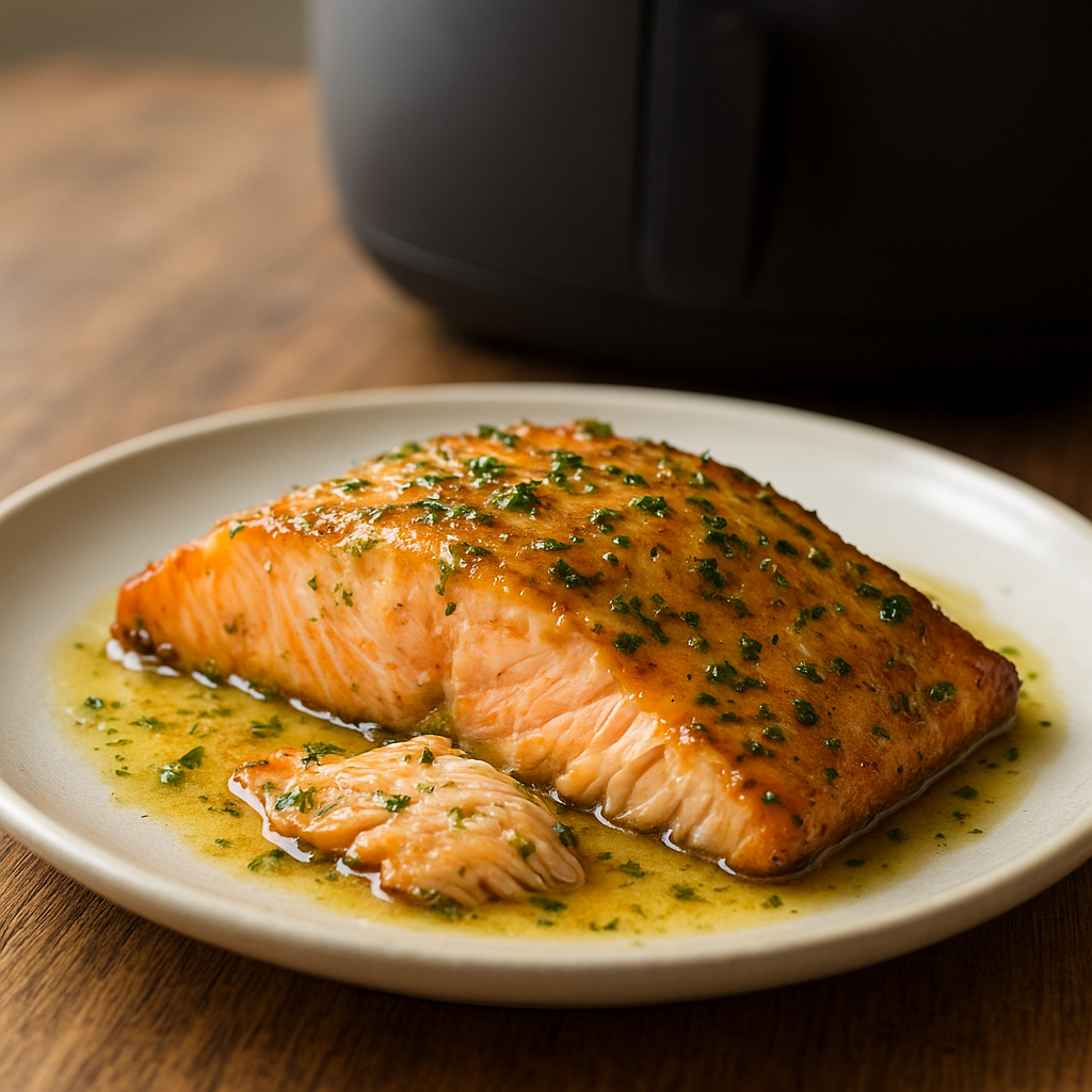Air Fryer Salmon with Citrus Herb Glaze Recipe