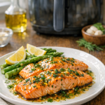 Air Fryer Salmon with Citrus Herb Glaze