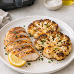 Air Fryer Chicken Breast with Roasted Cauliflower Steaks