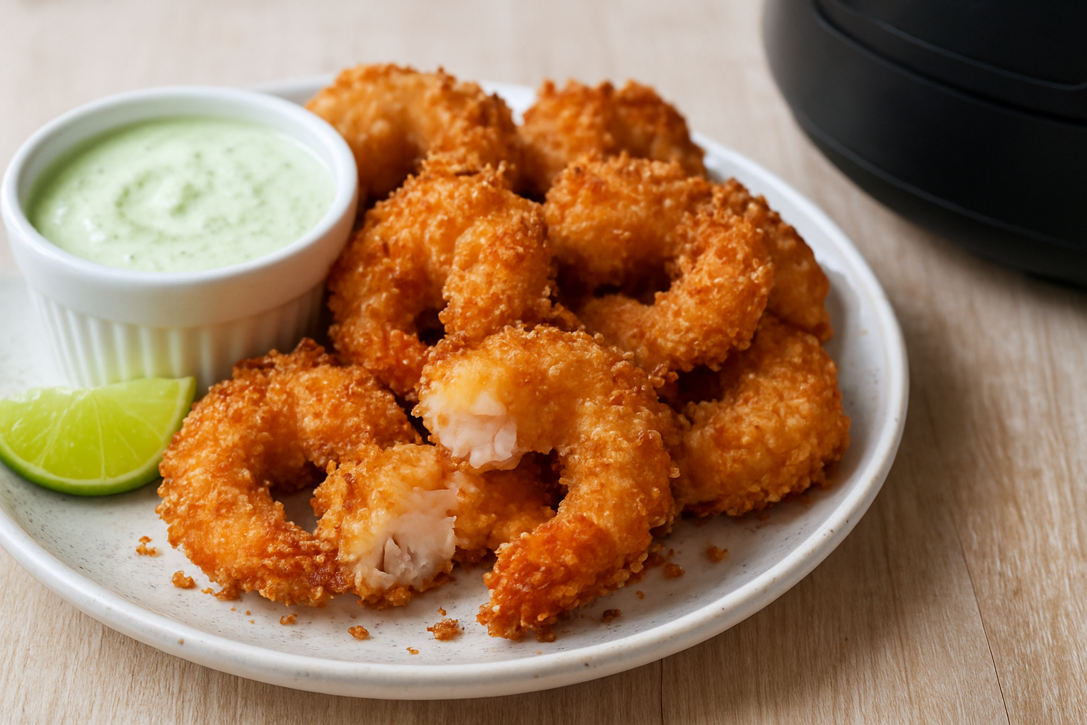 Air Fryer Coconut Shrimp with Lime Dip