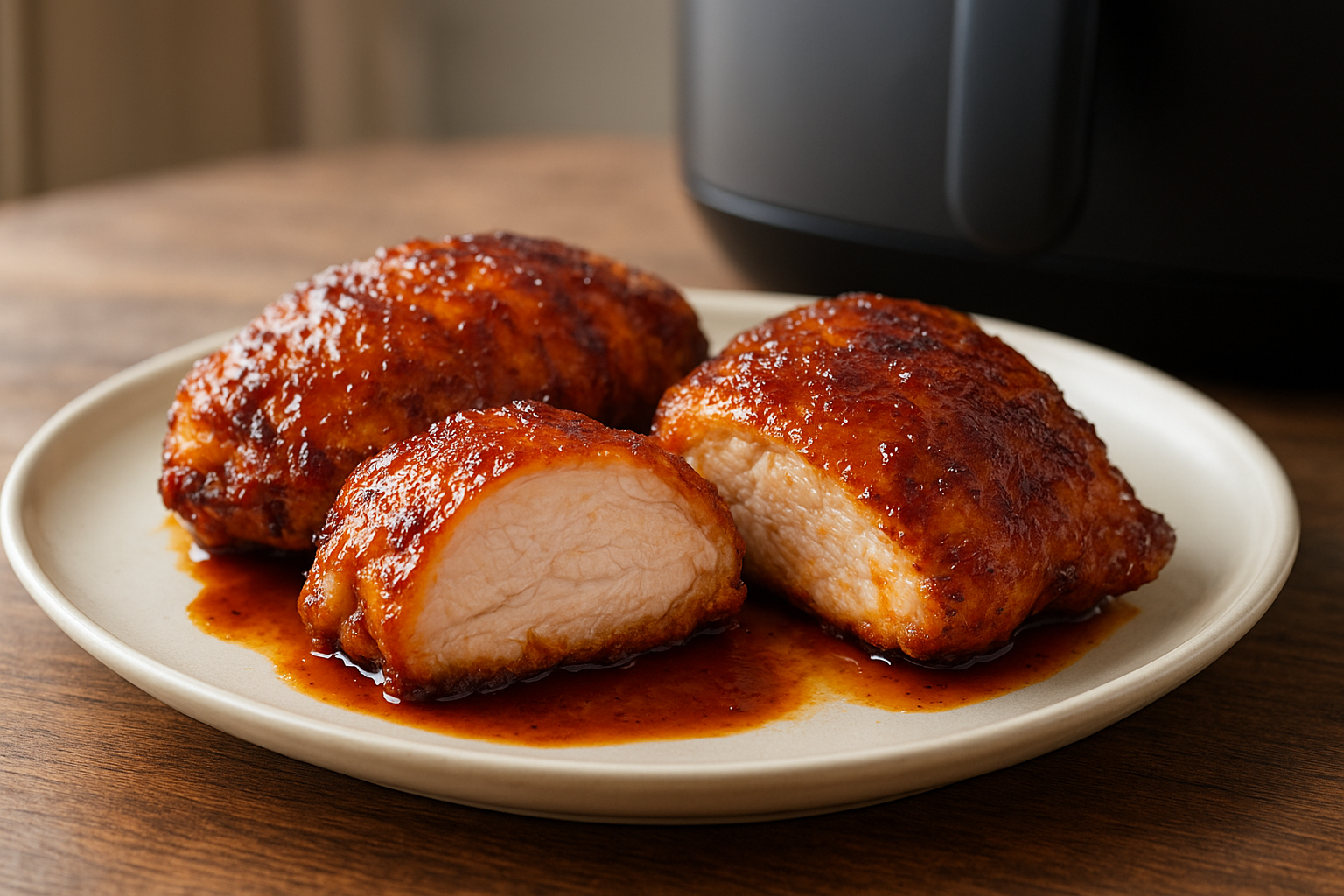 Air Fryer Harissa Honey Chicken Thighs (Crispy)