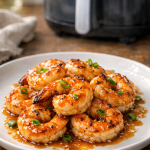Air Fryer Shrimp with Miso Butter Glaze
