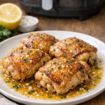 Air Fryer Chicken Thighs with Lemon Garlic Pan Jus Air Fryer Chicken Thighs with Lemon Garlic Pan Jus