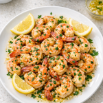 Air Fryer Garlic Butter Shrimp with Lemon and Parsley