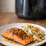 Air Fryer Salmon with Fennel and Orange Zest
