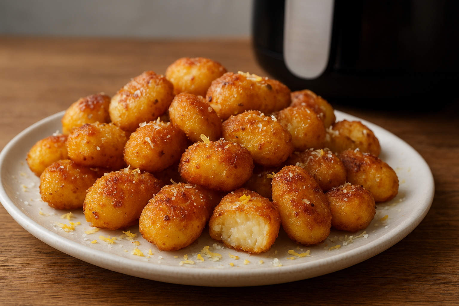 Air Fryer Crispy Gnocchi with Lemon & Pecorino