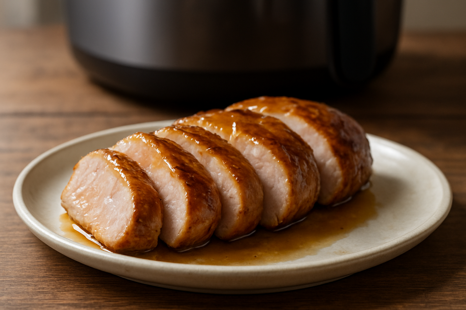 Air Fryer Honey Lime Pork Tenderloin Slices