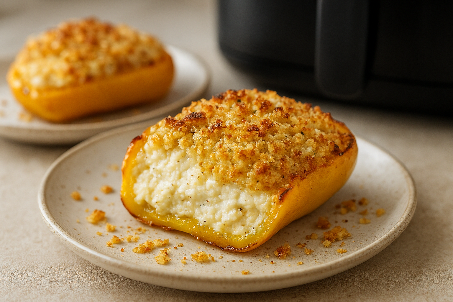 Air Fryer Lemon Ricotta Stuffed Peppers