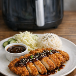 Air Fryer Chicken Katsu with Tonkatsu Style Sauce