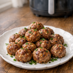 Air Fryer Rosemary Garlic Lamb Meatballs