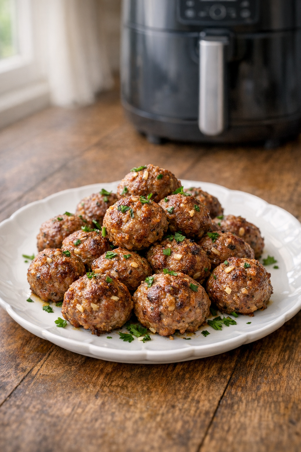 Air Fryer Rosemary Garlic Lamb Meatballs Recipe
