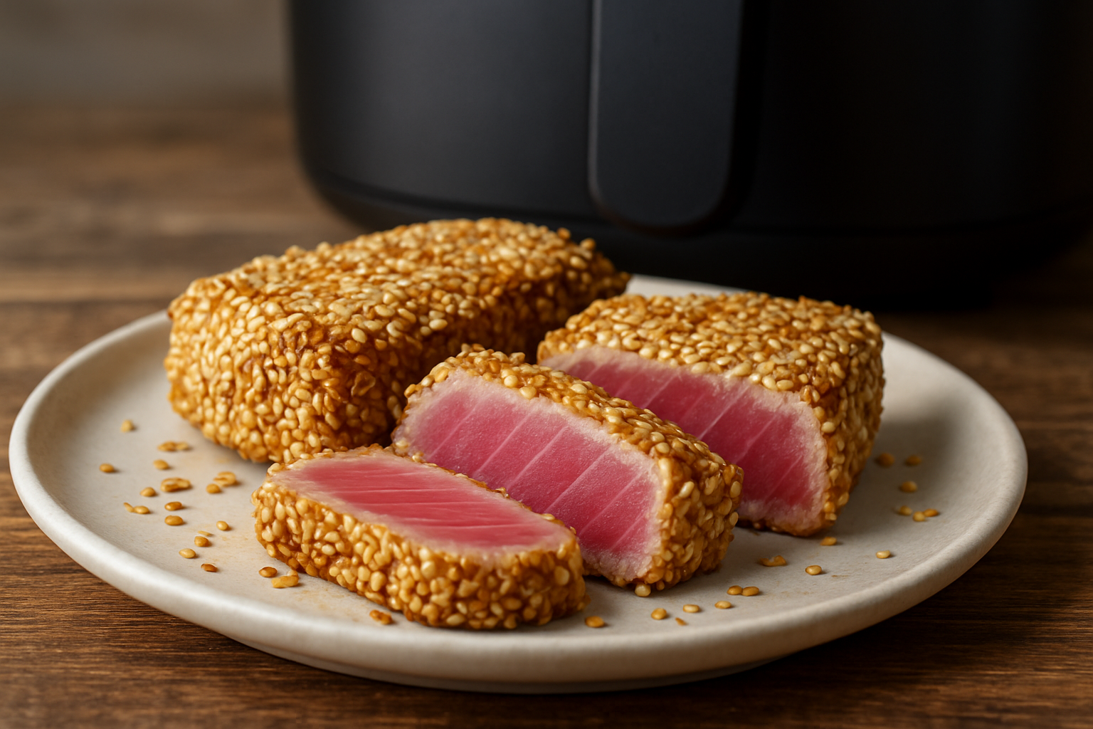 Air Fryer Sesame Crusted Ahi Tuna Steaks