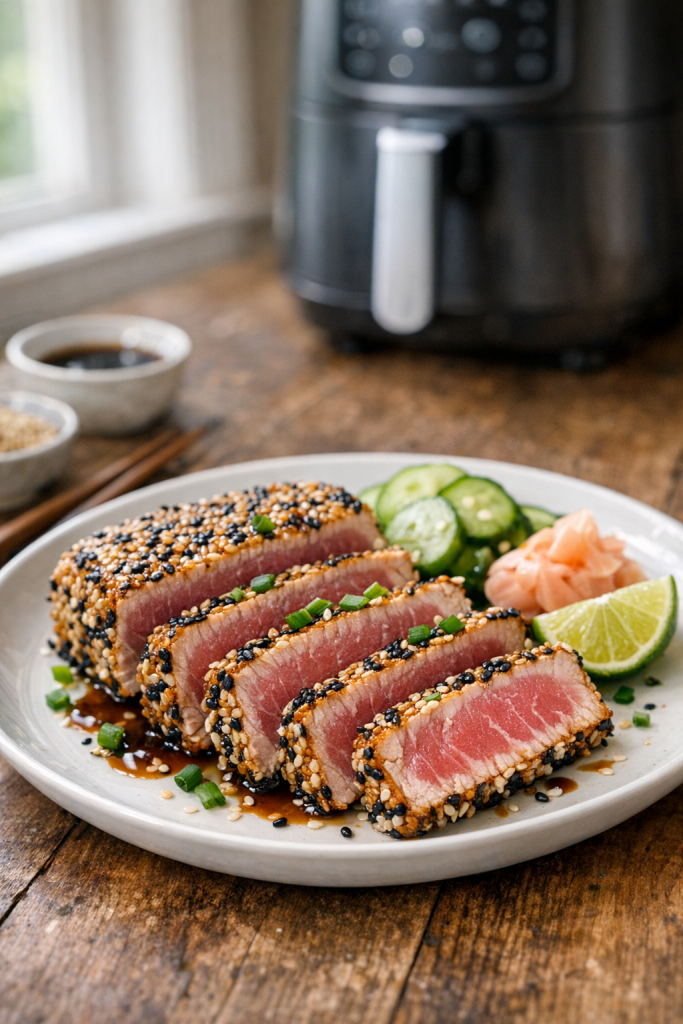 Air Fryer Sesame Crusted Ahi Tuna Steaks