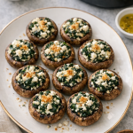 Air Fryer Spinach and Feta Stuffed Mushrooms Air Fryer Spinach and Feta Stuffed Mushrooms