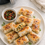 Air Fryer Crispy Rice Paper Dumplings with Veggie Filling Air Fryer Crispy Rice Paper Dumplings with Veggie Filling