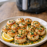 Air Fryer Garlic Butter Scallops with Parsley Air Fryer Garlic Butter Scallops with Parsley
