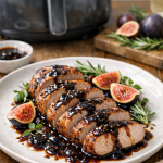Air Fryer Pork Tenderloin with Fig Balsamic Reduction