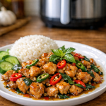 Air Fryer Thai Basil Chicken with Chili