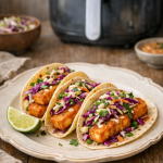 Air Fryer Crispy Halloumi Tacos with Cabbage Slaw Air Fryer Crispy Halloumi Tacos with Cabbage Slaw