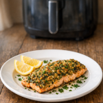 Air Fryer Mustard Herb Crusted Trout