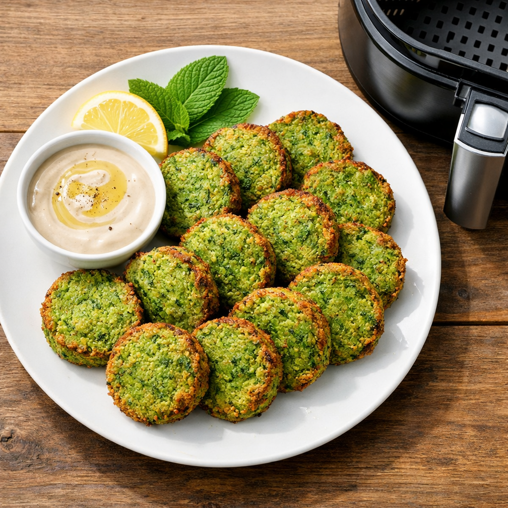 Air Fryer Spring Pea & Mint Falafel (Crispy)