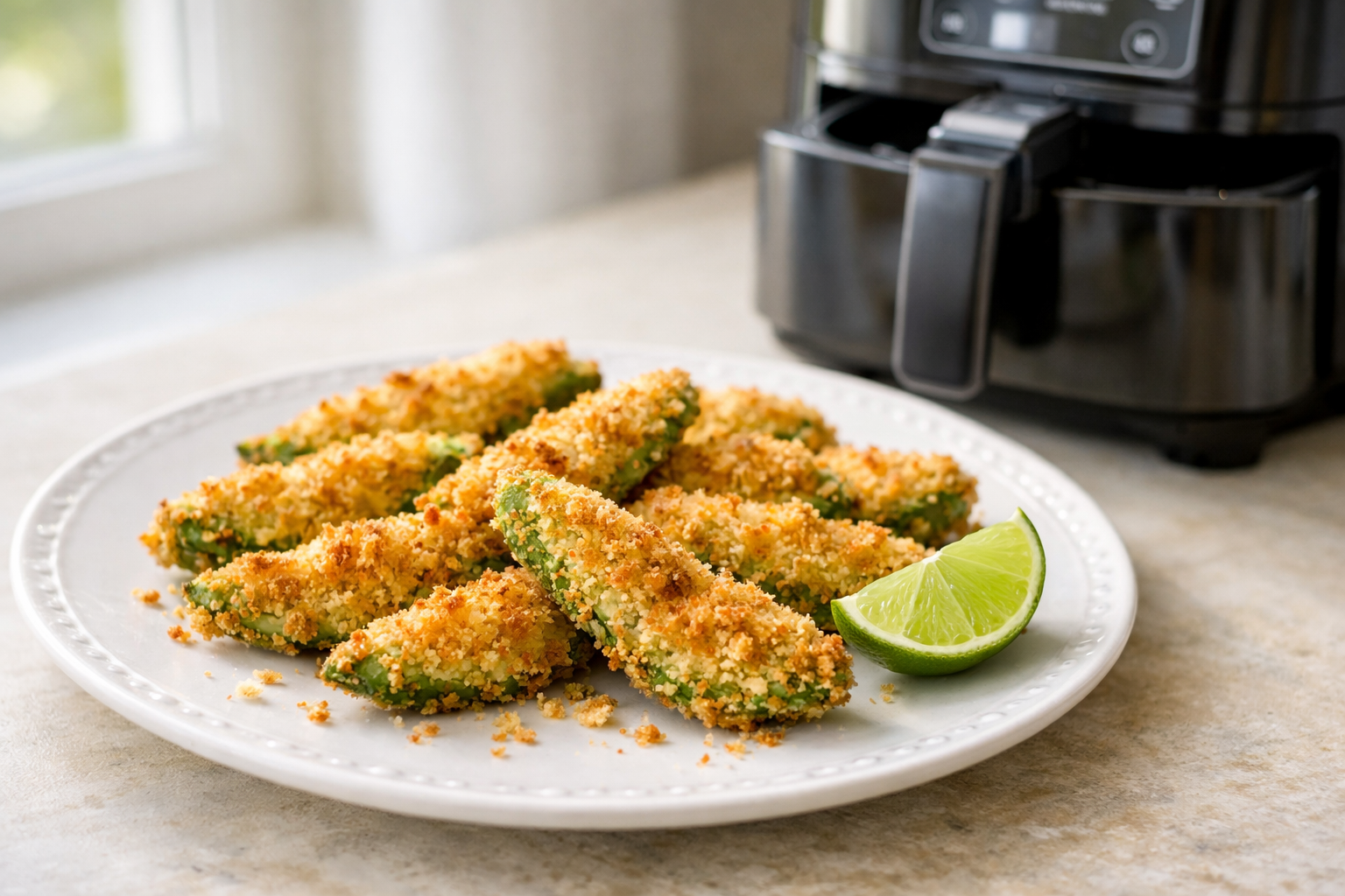 Air Fryer Panko Crusted Avocado Wedges (Crispy!)