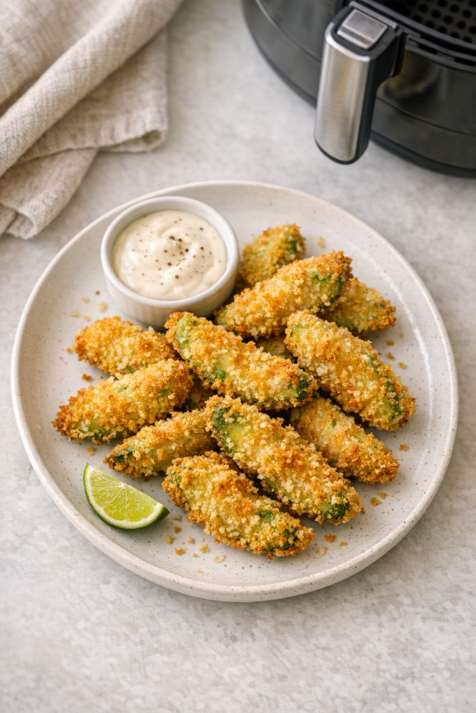 Air Fryer Panko Crusted Avocado Wedges