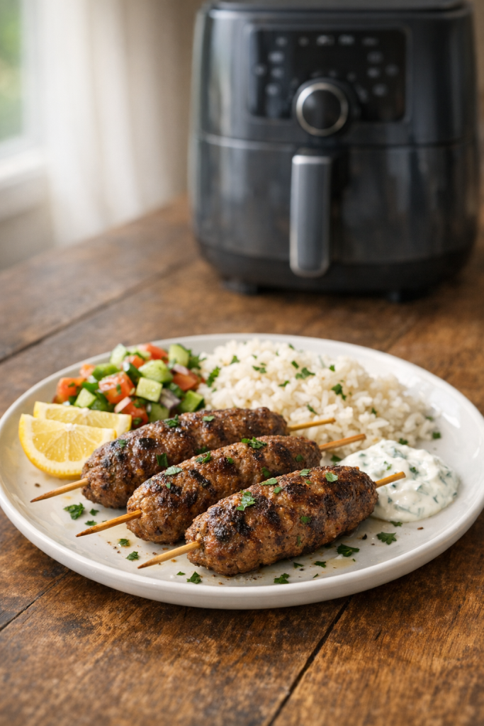 Air Fryer Beef Kofta with Cumin and Coriander