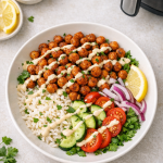 Air Fryer Crispy Chickpea Shawarma Bowls