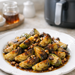 Air Fryer Maple Glazed Brussels Sprout Wedges