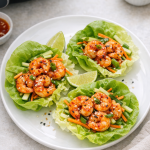 Air Fryer Garlic Chili Shrimp Lettuce Wraps