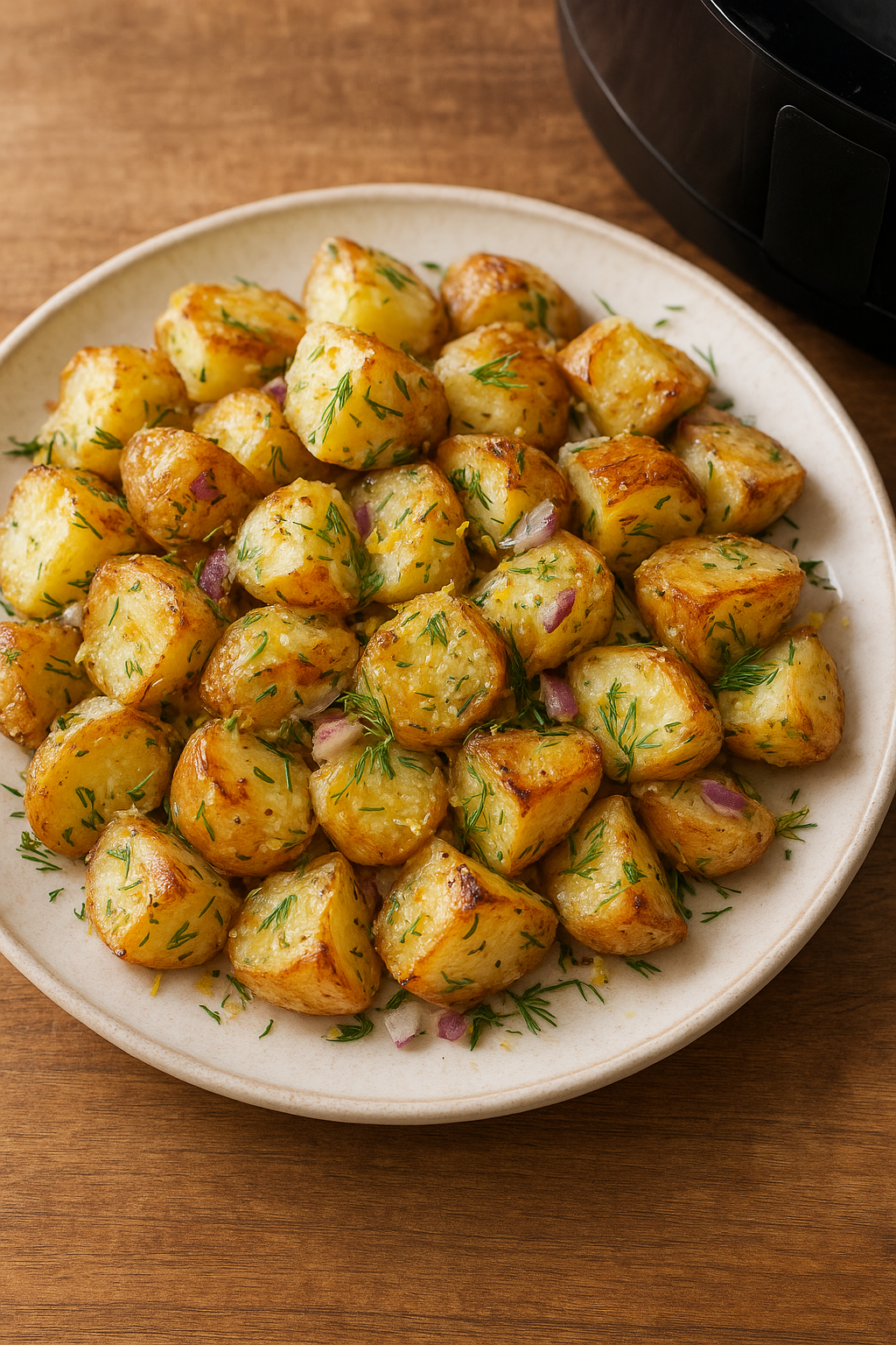 Air Fryer Warm Lemon Dill Potato Salad