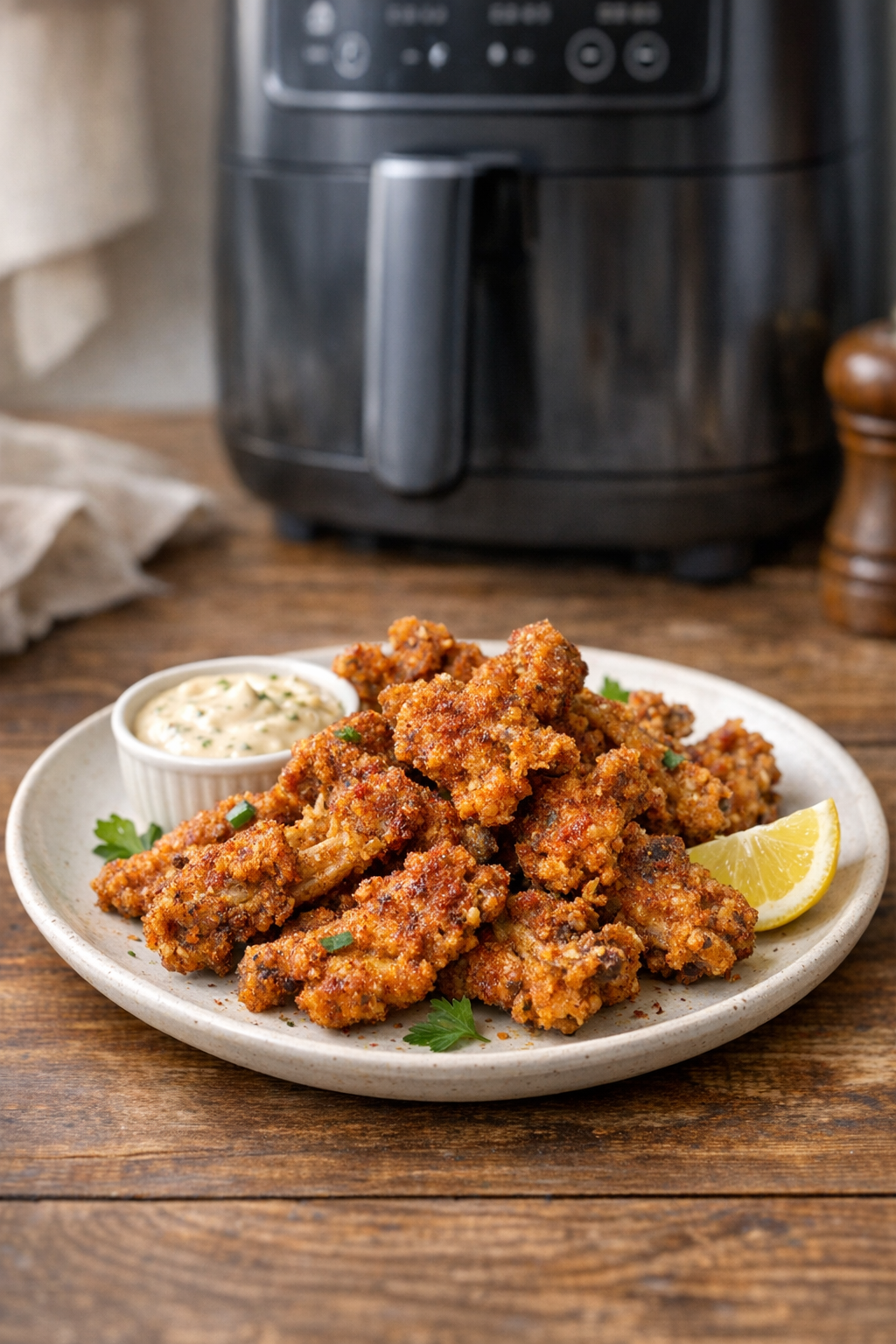 Air Fryer Crispy Oyster Mushrooms with Paprika