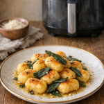 Air Fryer Ricotta Gnocchi Bites with Sage Butter