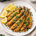 Air Fryer Crispy Sardines with Lemon and Parsley