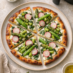 Air Fryer Spring Vegetable Flatbread with Ricotta and Spinach