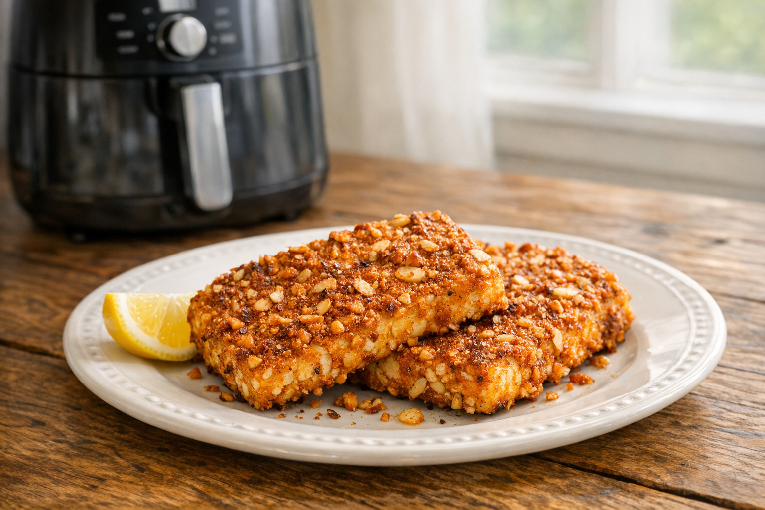 Air Fryer Tofu Cutlets with Almond Crust